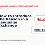 How to Introduce the Reason in a Language Exchange Message