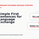 Simple First Sentences for Language Exchange Messages